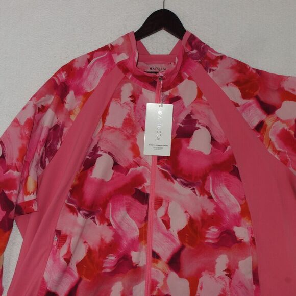 NEW Athleta Run With It Printed Jacket pink Women's Plus Size 3X - Picture 5 of 14